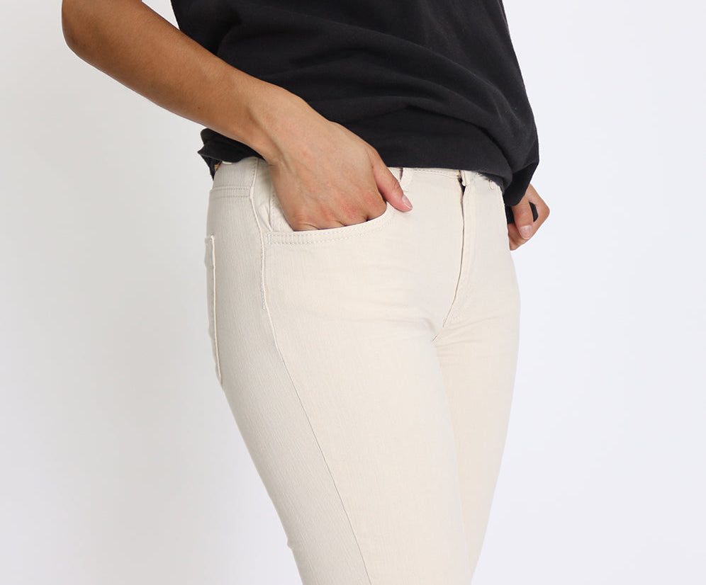 Freebirds Ii High Waist Stretch Skinny Denim Jeans - Nashville Cream