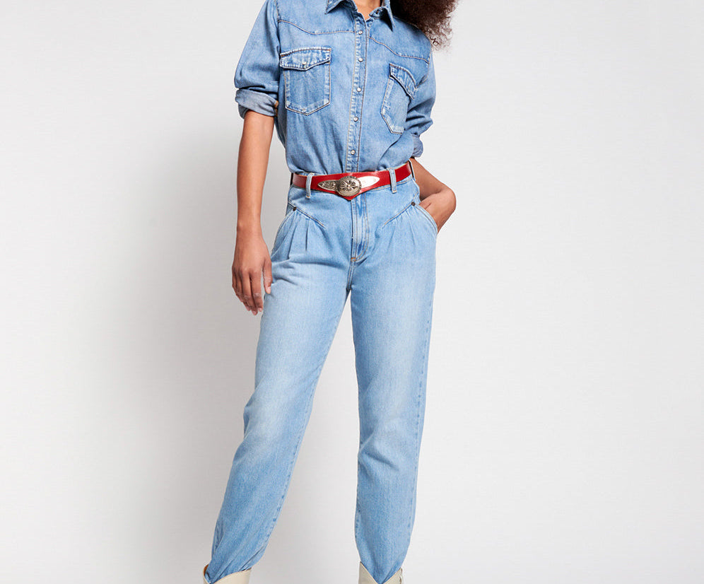 Streetwalkers High Waist 80S Fit Denim Jeans - Pacifica