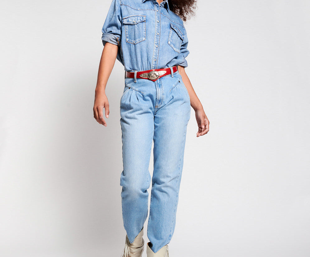 Streetwalkers High Waist 80S Fit Denim Jeans - Pacifica
