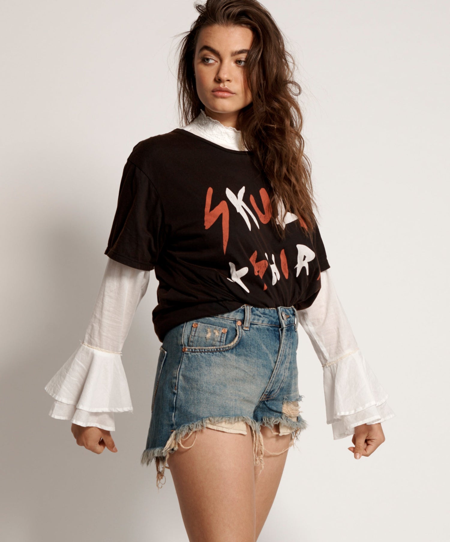Products COLORADO LE WOLVES MID LENGTH DENIM SHORTS