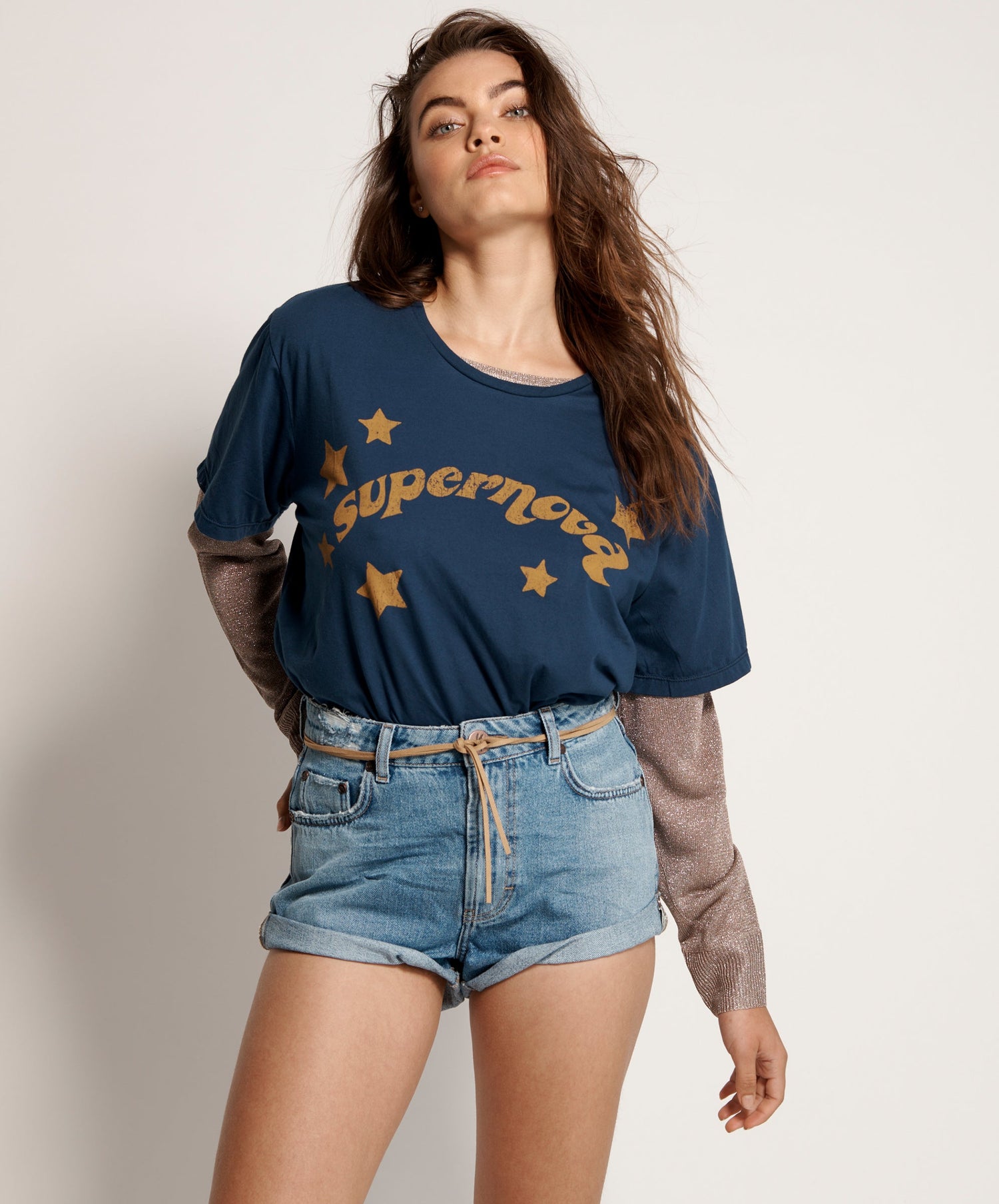 Products Bandits Mid Waist Denim Shorts - Pacifica Blue