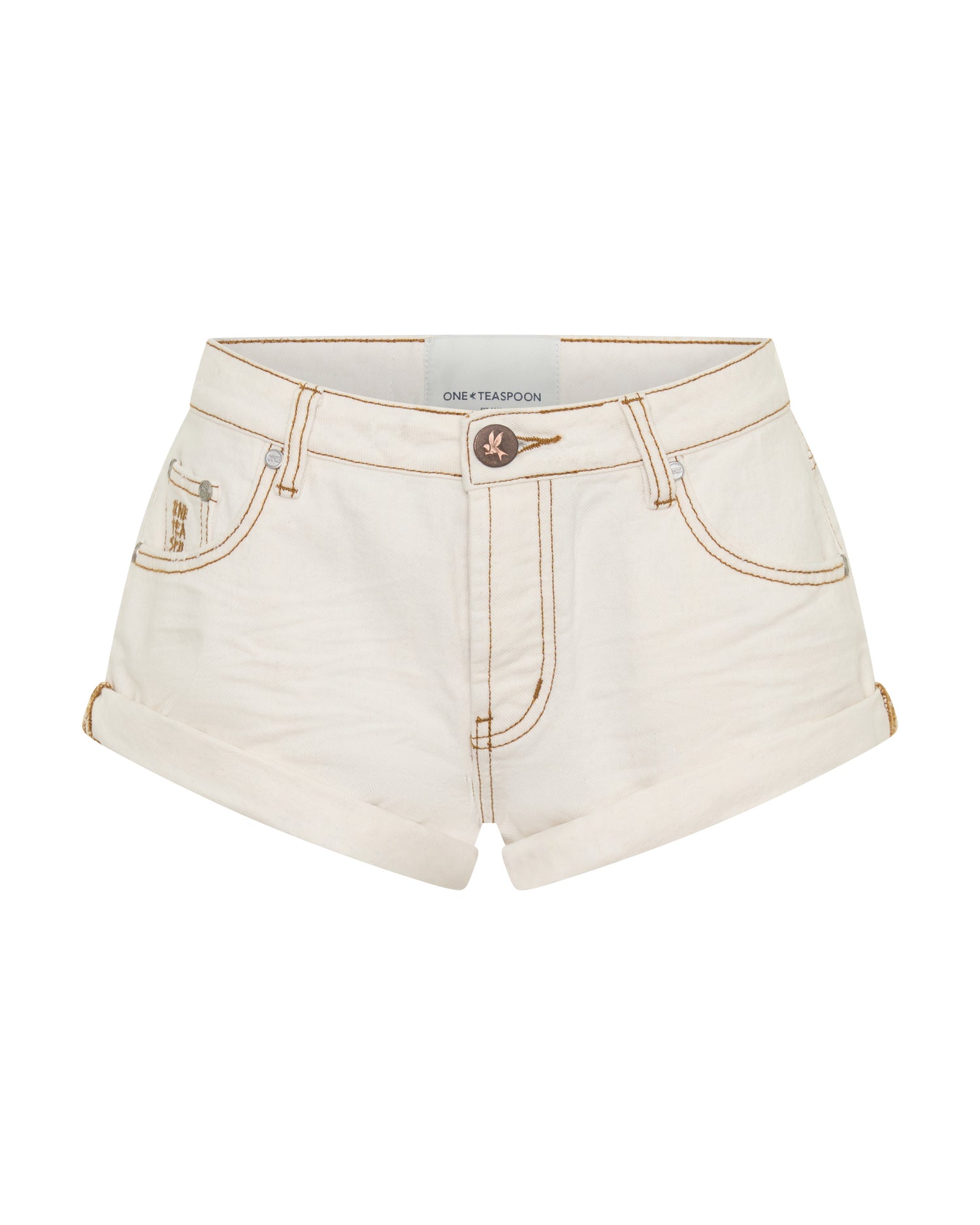 Bandits Low Waist Denim Shorts - White Beauty