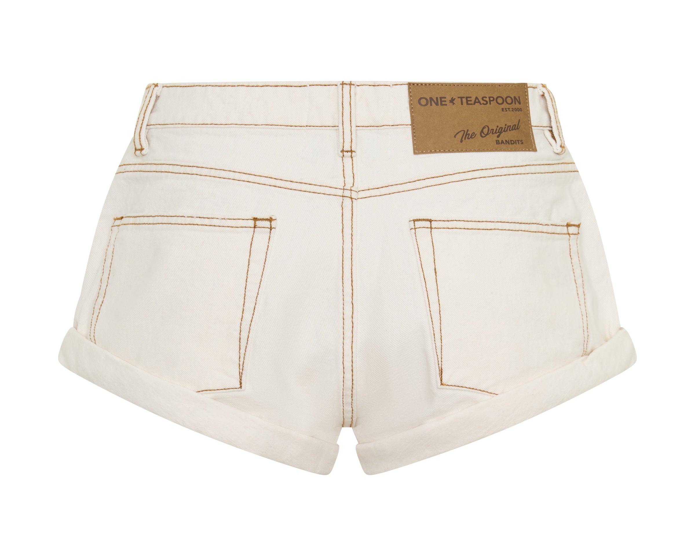 Bandits Low Waist Denim Shorts - White Beauty
