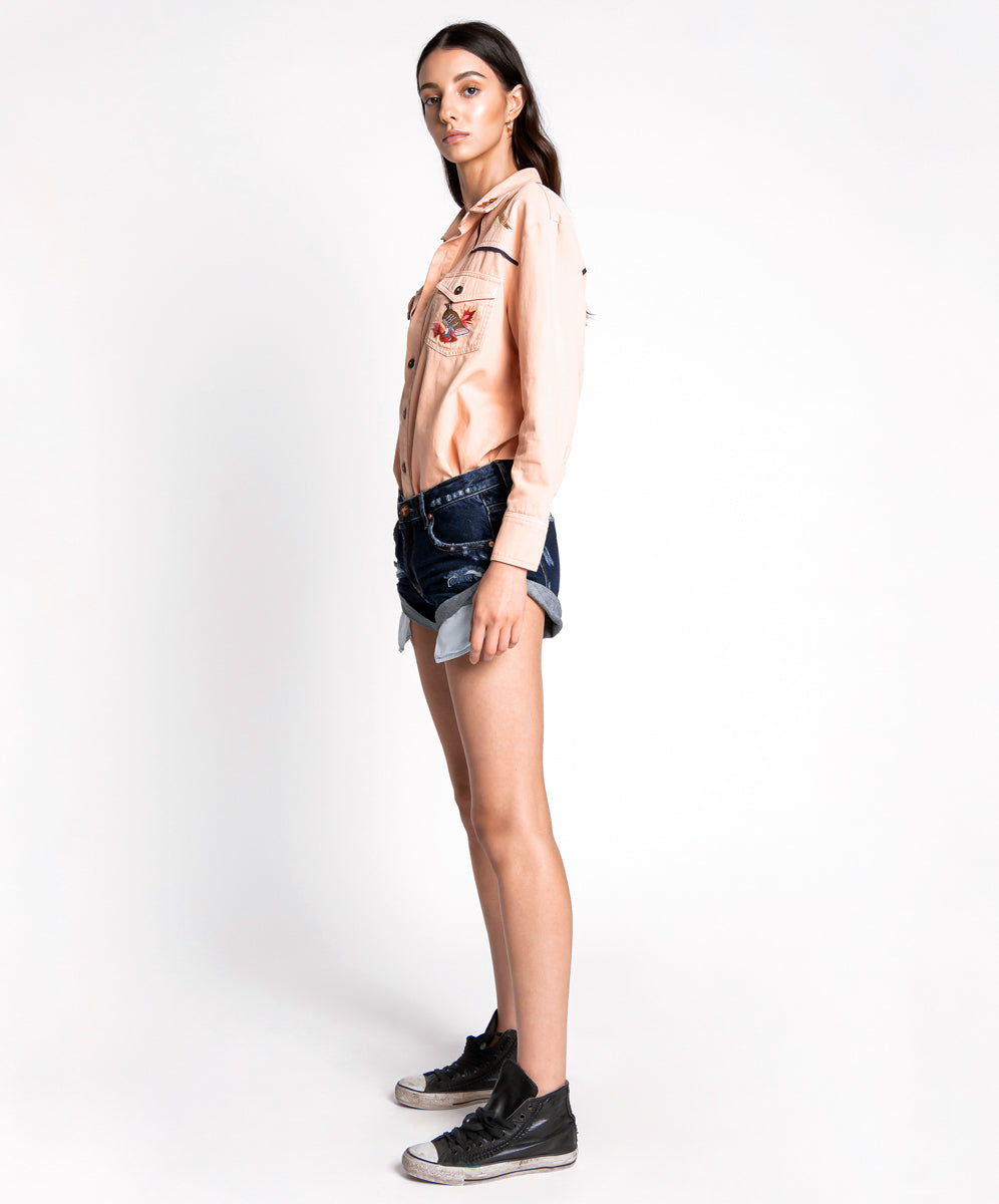 Products Bandits Low Waist Denim Shorts - Virgin Blue