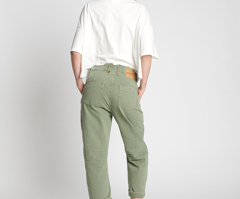 SUPER KHAKI SAFARI HIGH WAIST RELAXED JEANS KHAKI