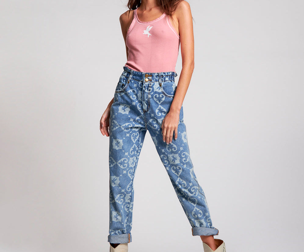 Pioneer Vintage 80S Fit High Waist Denim Jeans - Texan Bower Bird