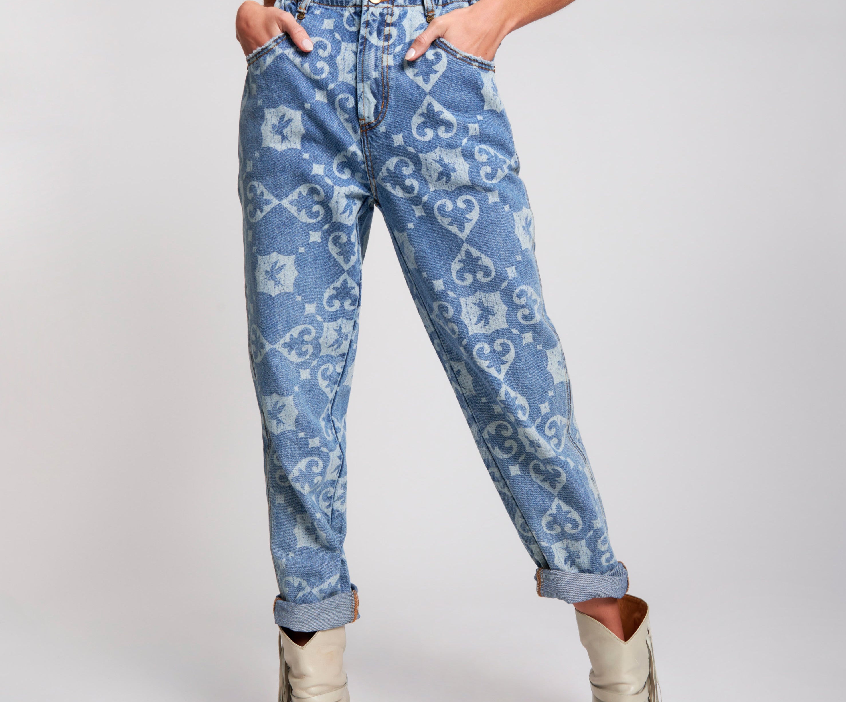 Pioneer Vintage 80S Fit High Waist Denim Jeans - Texan Bower Bird