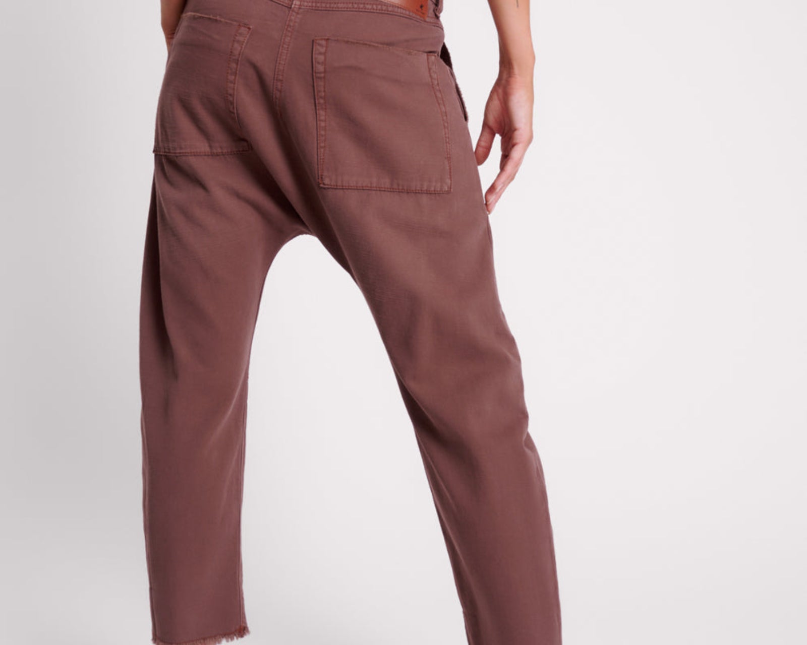 Sinners Drop Crotch Boyfriend Jeans - Chocolate
