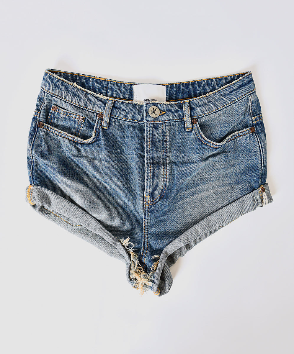 Products Bandits Low Waist Denim Shorts - Colorado Blue