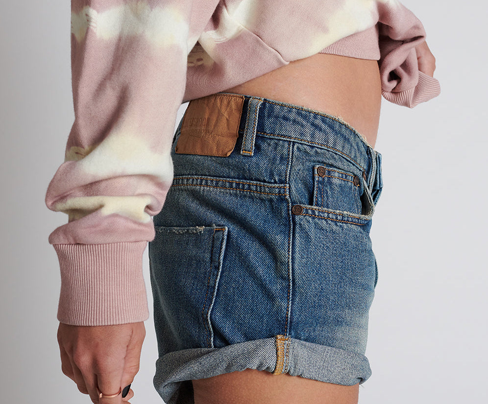 Bandits Low Waist Denim Shorts - Colorado Blue