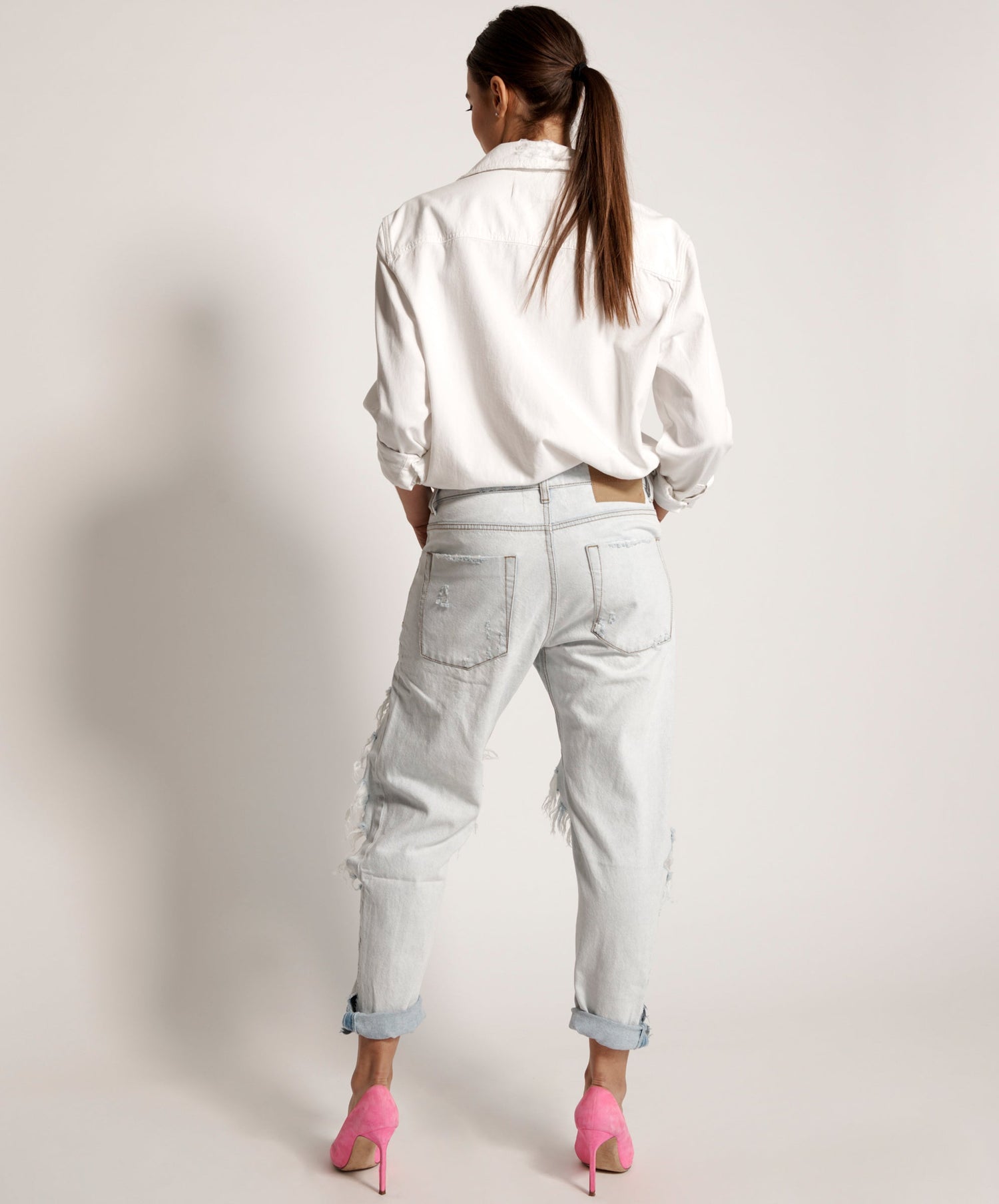 Products BRANDO SAINTS BOYFRIEND JEAN WHITE