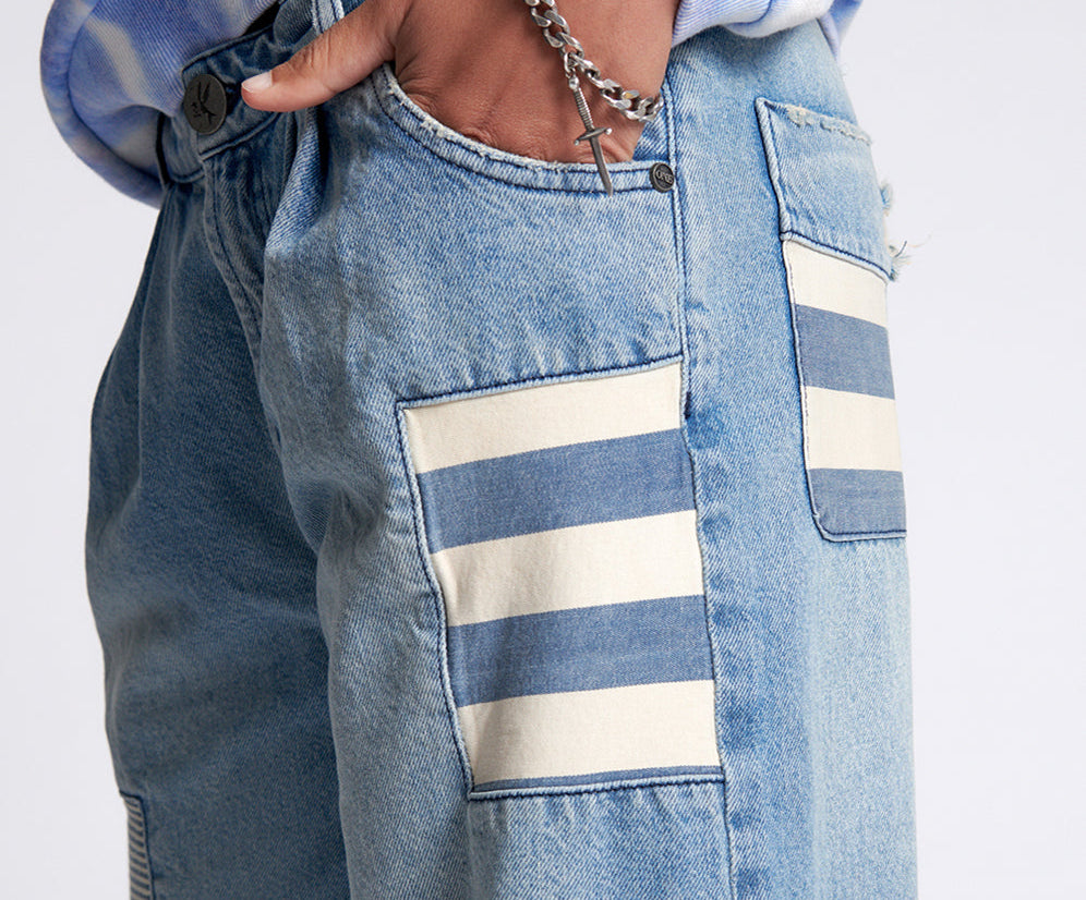 Smiths Low Waist Wide Leg Denim Jeans - Federal