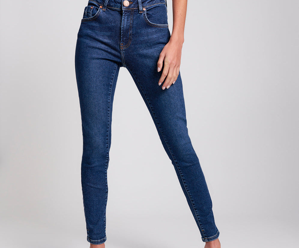 Freebirds Ii High Waist Stretch Skinny Denim Jeans - Manhattan Blue