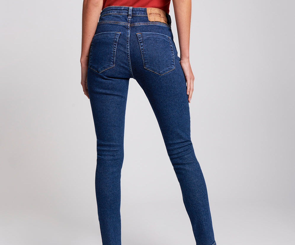 Freebirds Ii High Waist Stretch Skinny Denim Jeans - Manhattan Blue