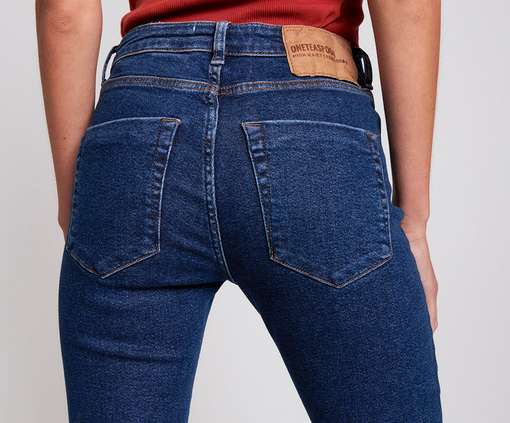 Freebirds Ii High Waist Stretch Skinny Denim Jeans - Manhattan Blue