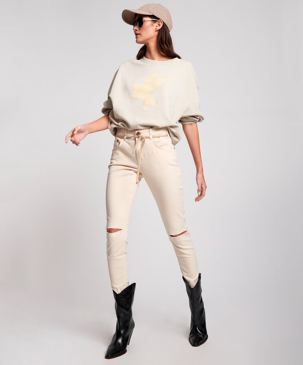 Products Freebirds Ii High Waist Stretch Skinny Denim Jeans - Nashville Cream