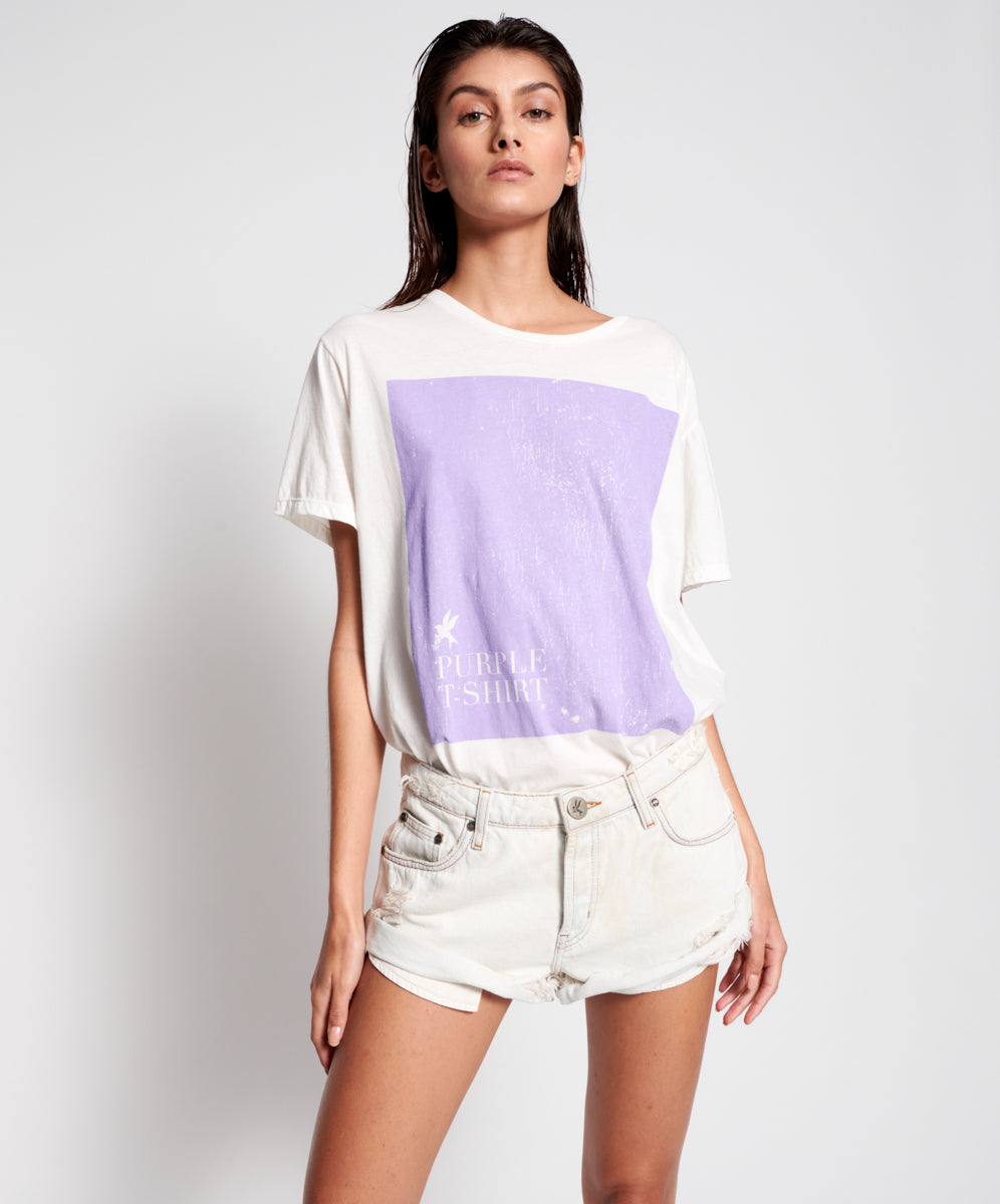 Products Bandits Low Waist Denim Shorts - Brando White