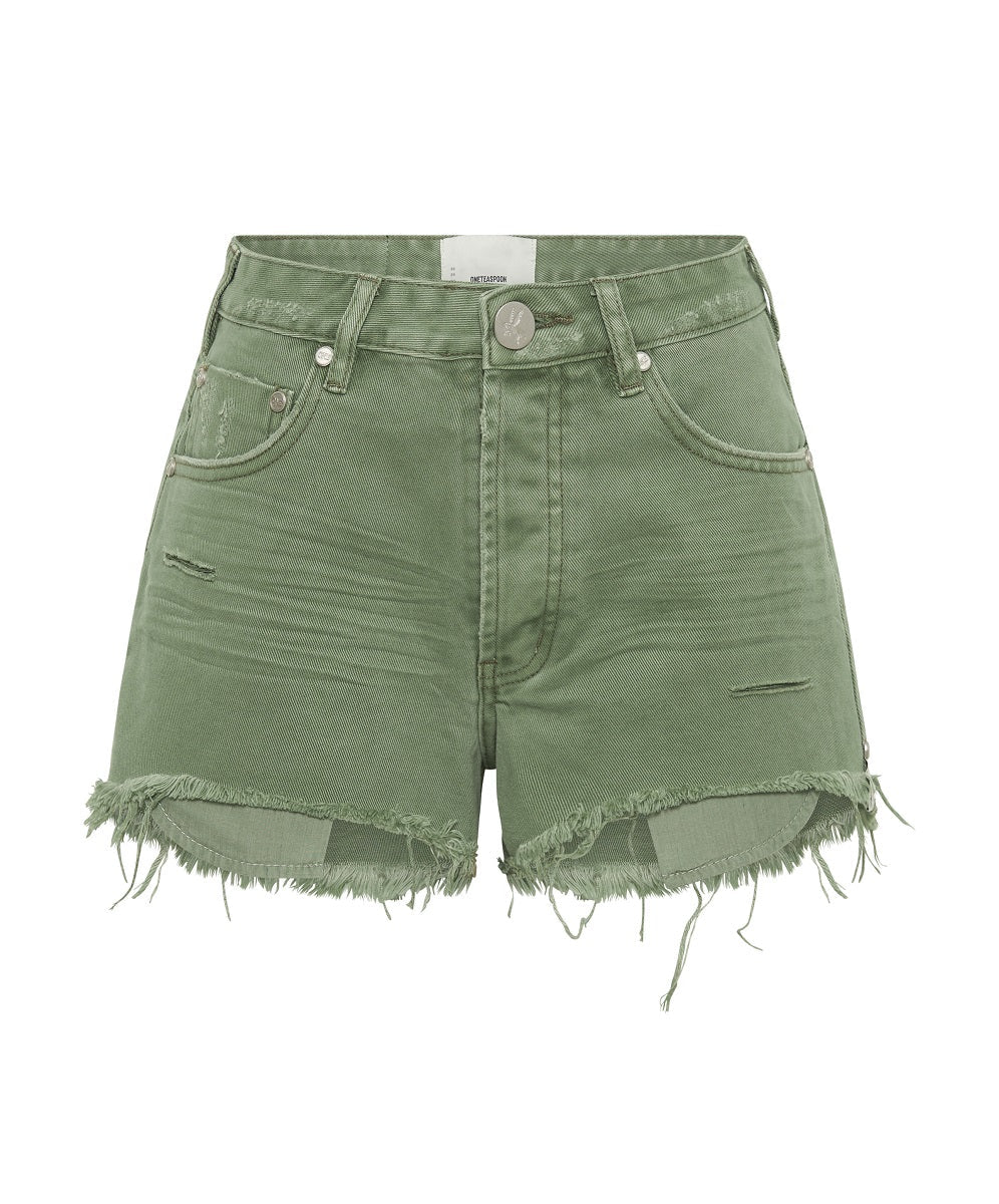 SUPER KHAKI BONITA HIGH WAIST DENIM SHORT