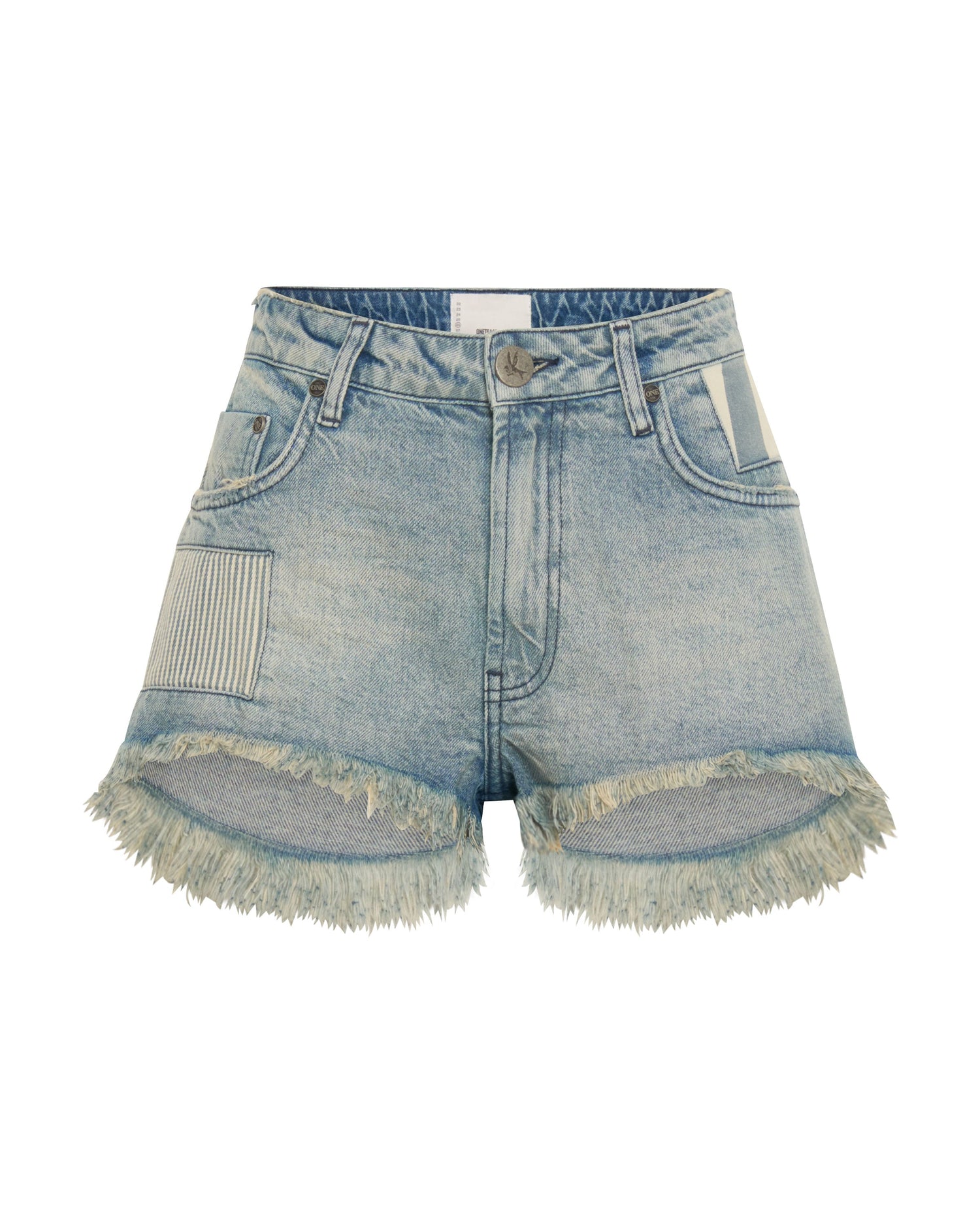 Products JAILBIRD LE WOLVES MID WAIST DENIM SHORTS