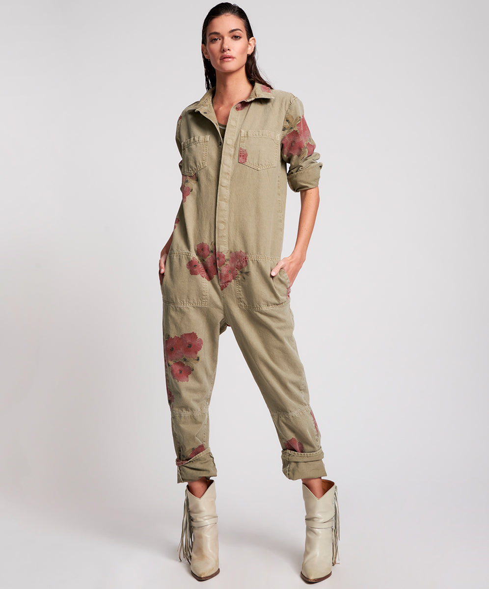 Products KHAKI HIBISCUS PARADISE OVERALL