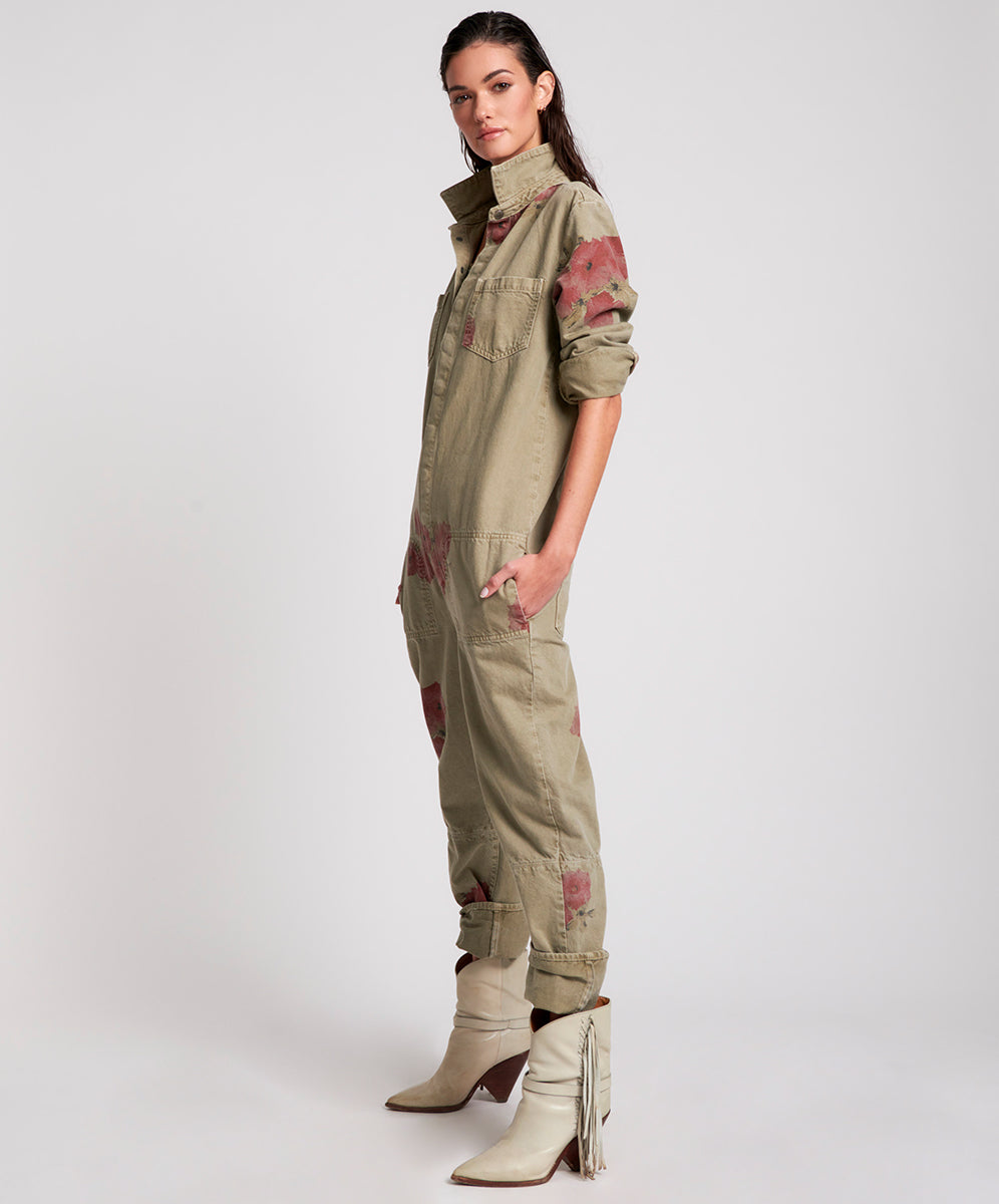 Products KHAKI HIBISCUS PARADISE OVERALL