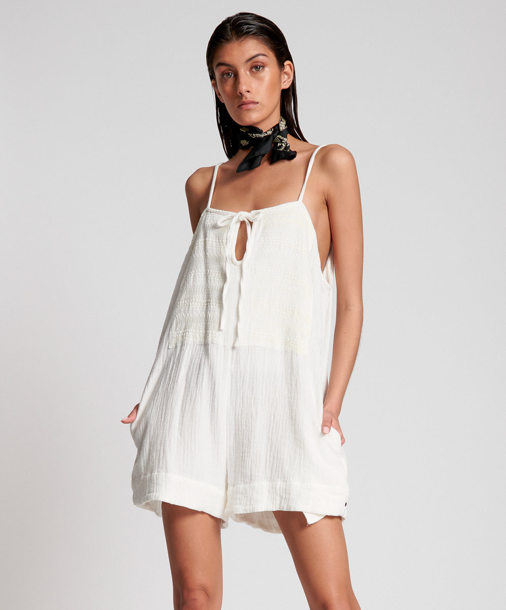 Products EMBROIDERD FISHERMAN CLOTH ISLAND PLAYSUIT