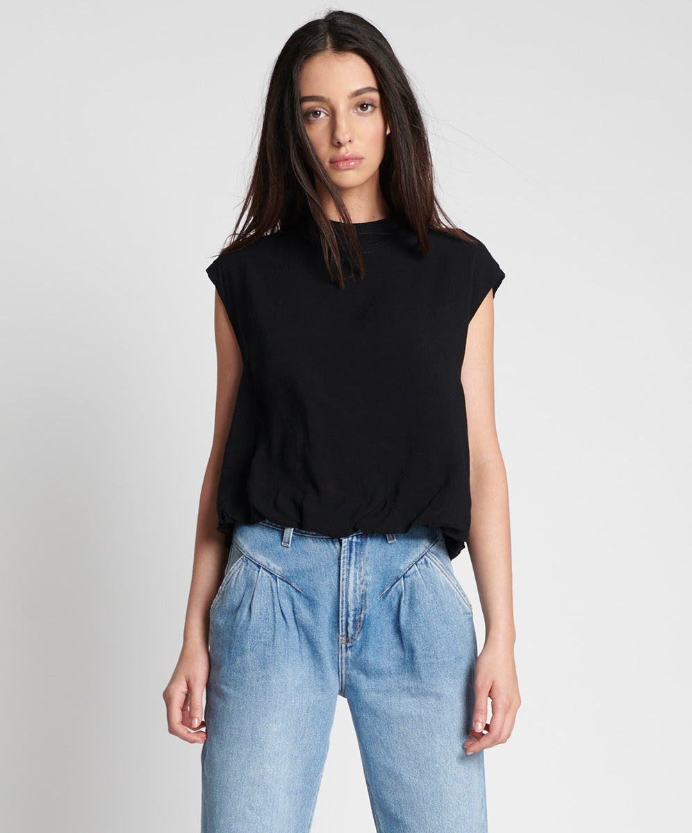 Products BLACK CREPE BUBBLE TOP