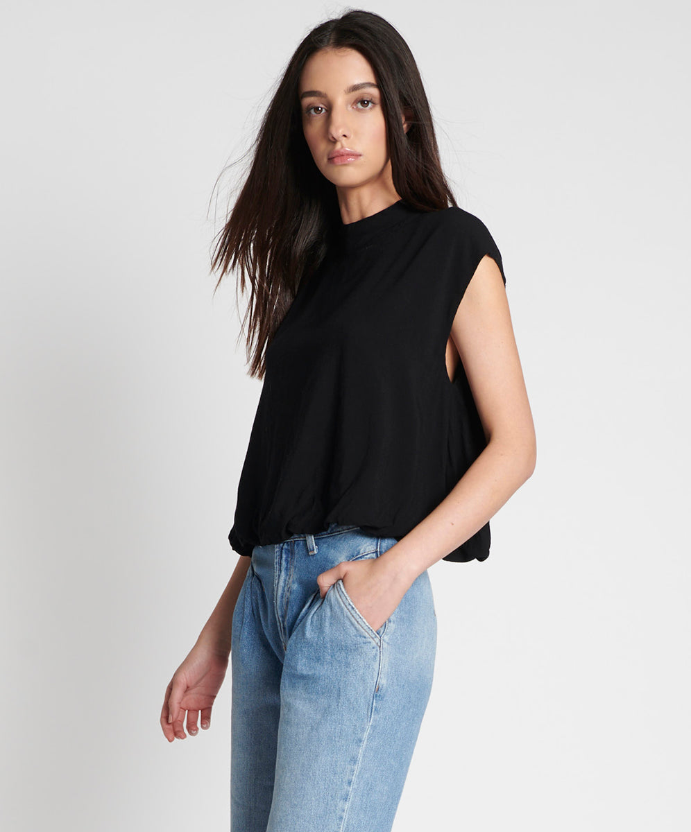 Products BLACK CREPE BUBBLE TOP