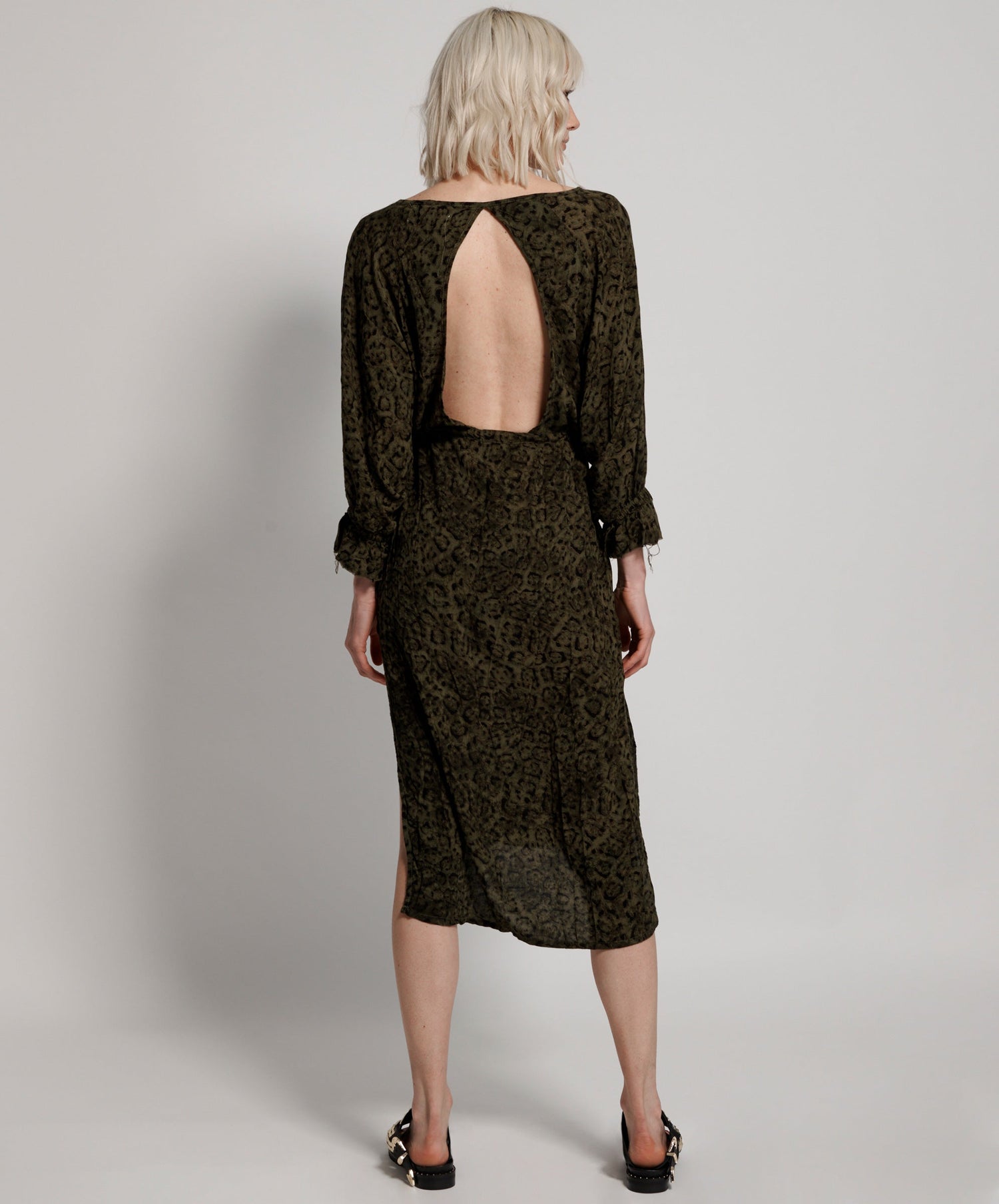 Products KHAKI LEOPARD TIE DYE SOCIETY CLUB DRESS