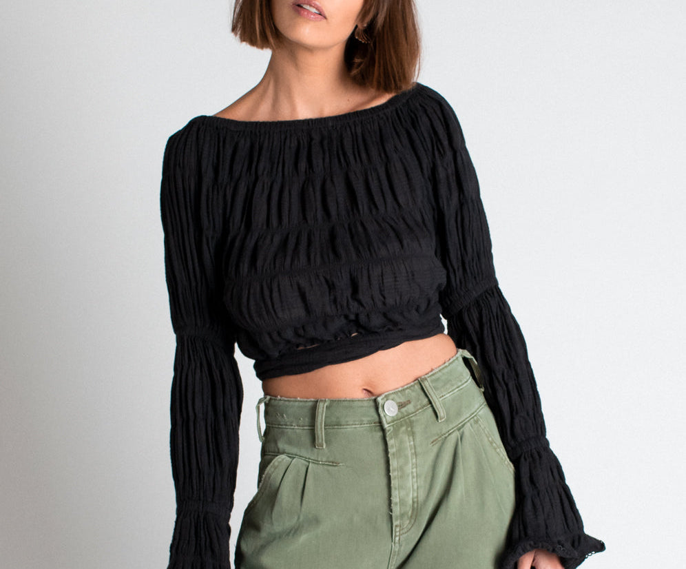 BLACK SUMMER NIGHTS CROP