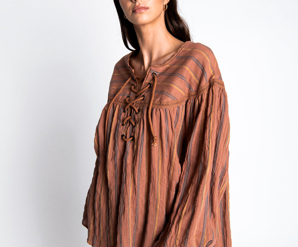 DESERT STRIPE TANGIERS TUNIC