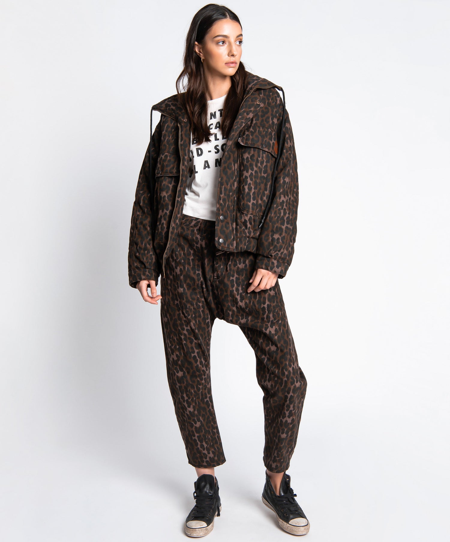 Products BRONZE LEOPARD PUFFA JACKET