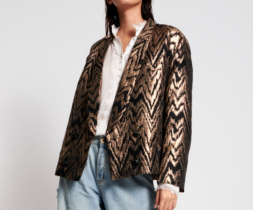 WAVE LENGTH METALLIC BLAZER