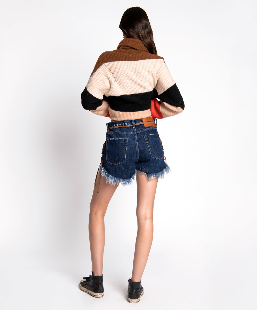 Last Stock VIRGIN BLUE OUTLAWS MID LENGTH DENIM SHORT