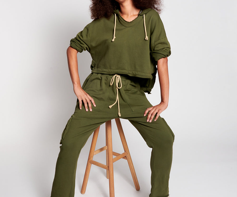 Goldie Army Sweat Pants - Khaki