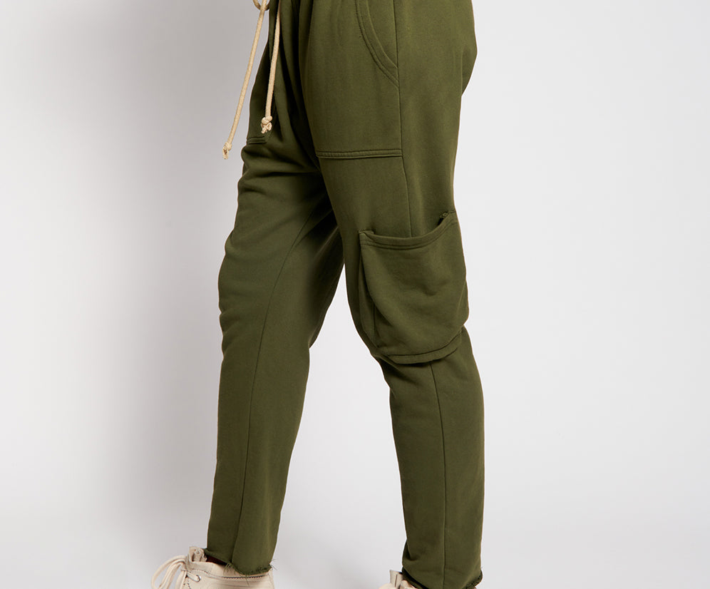 Goldie Army Sweat Pants - Khaki