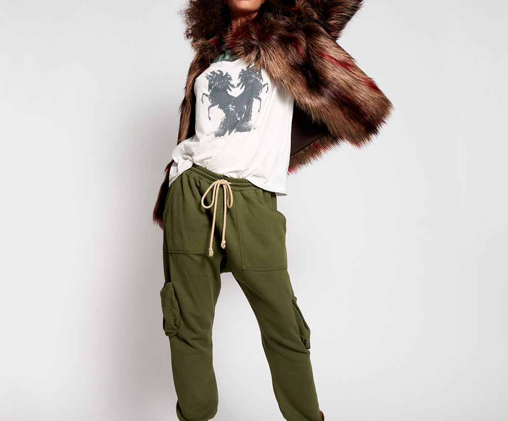 Goldie Army Sweat Pants - Khaki