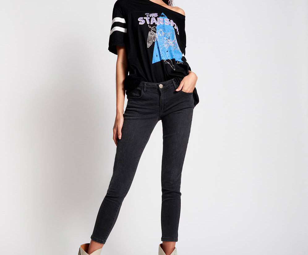 BLACK SWAN FREEBIRDS II LOW WAIST SKINNY JEAN BLACK