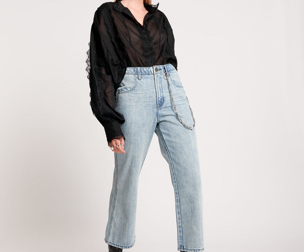Nomad Mid Waist Vintage Fit Denim Jeans - Salty Dog