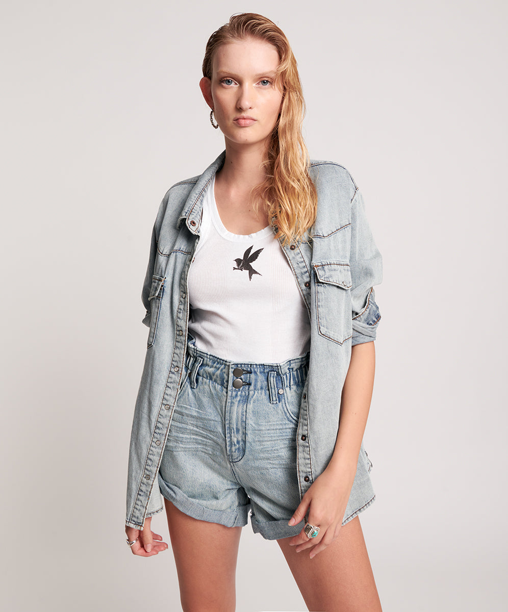 Last Stock SALTY DOG PIONEER HIGH WAIST VINTAGE FIT SHORT