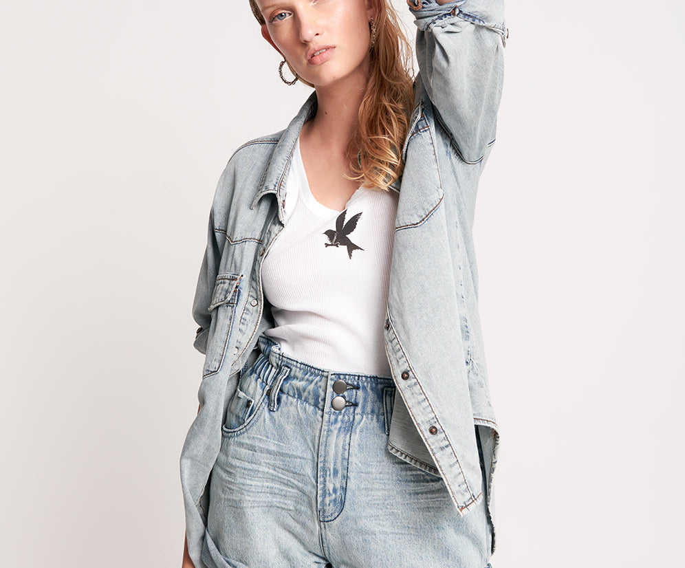 SALTY DOG PIONEER HIGH WAIST VINTAGE FIT SHORT