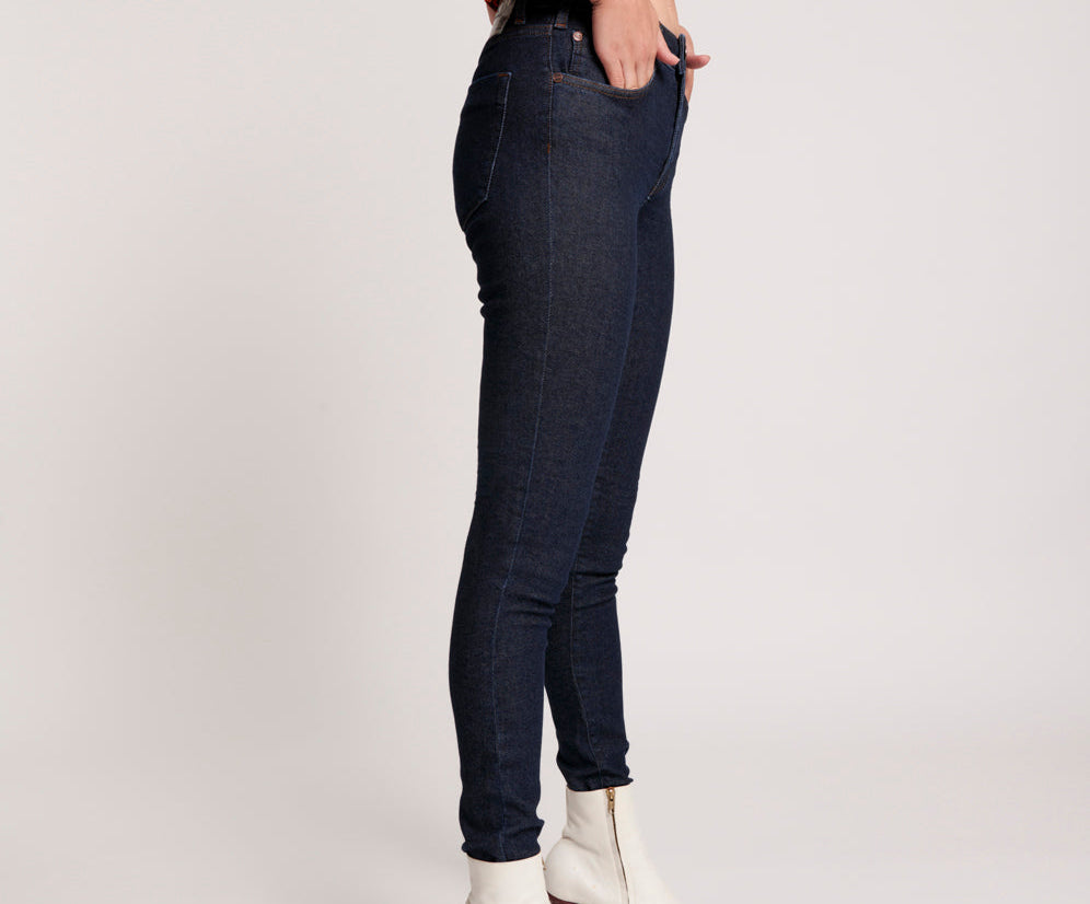 Freebirds Ii High Waist Stretch Skinny Denim Jeans - Raw Blue