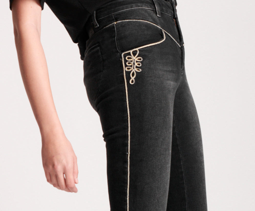 Preachers High Waist Skinny Stretch Denim Jeans - Sonic Black