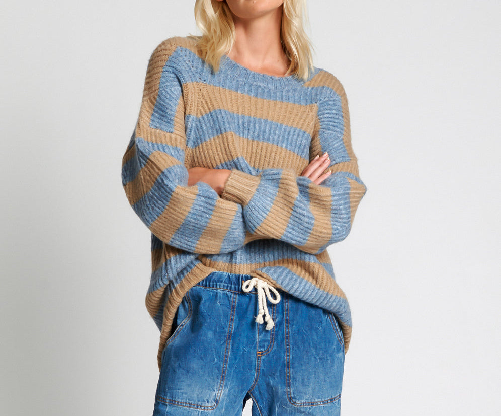 STRIPE BUCKINGHAM SWEATER