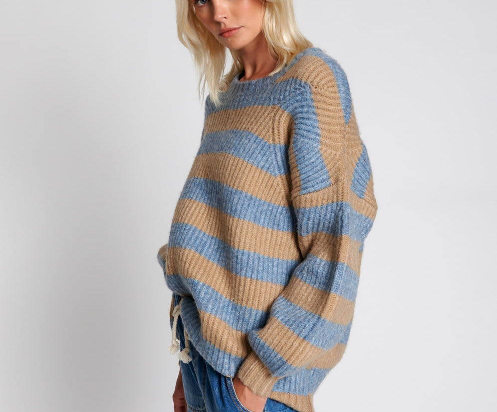 STRIPE BUCKINGHAM SWEATER