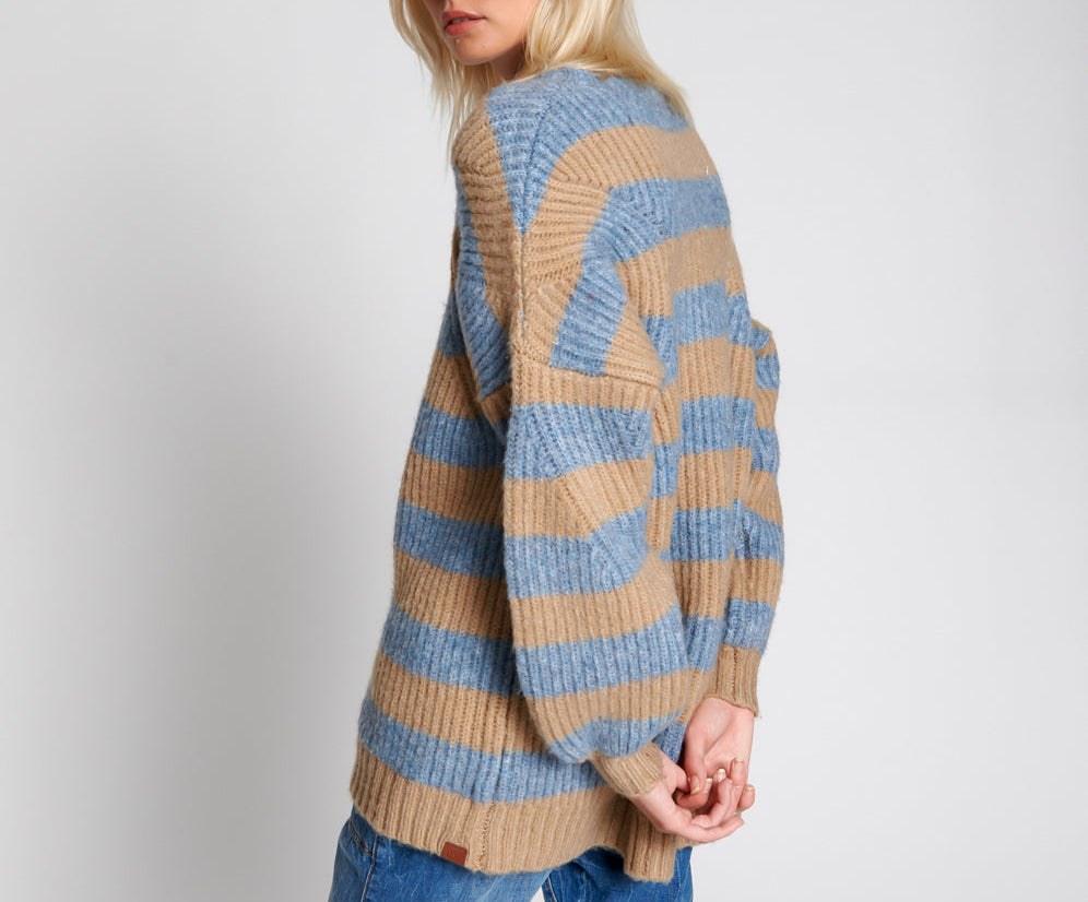 STRIPE BUCKINGHAM SWEATER