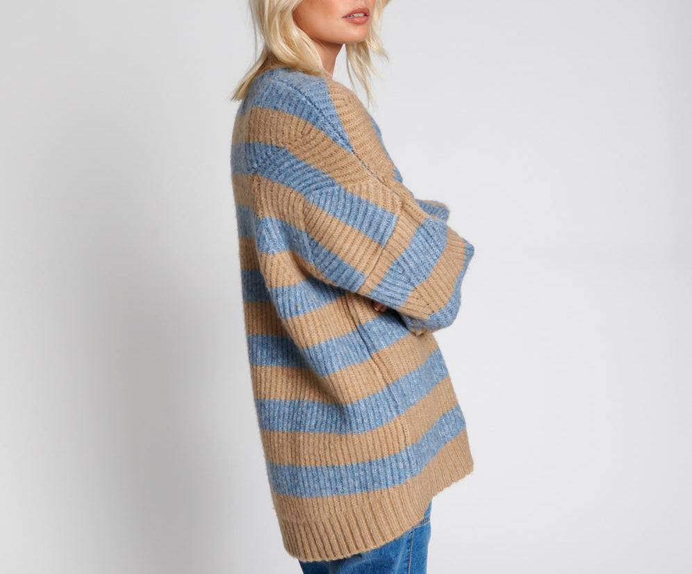 STRIPE BUCKINGHAM SWEATER