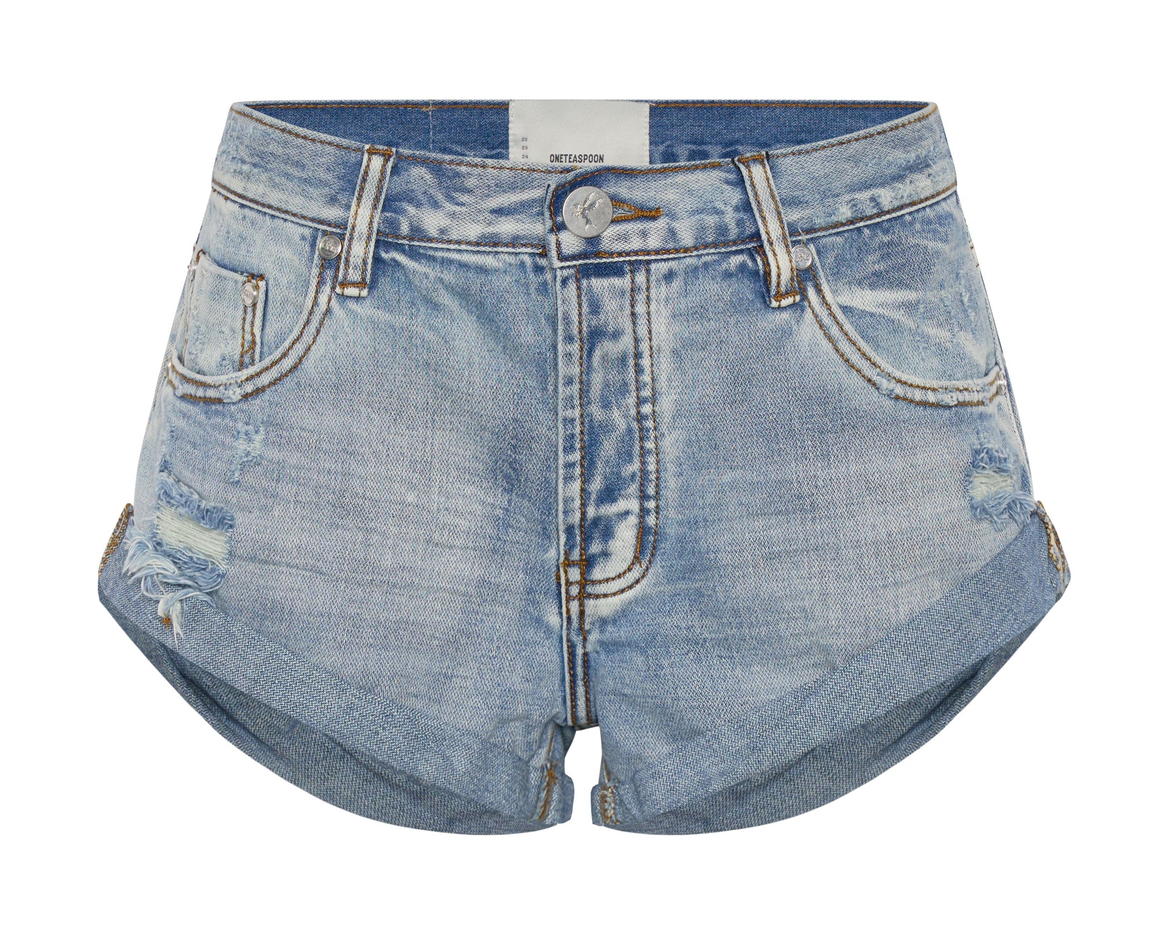 HENDRIXE BANDITS LOW WAIST DENIM SHORTS