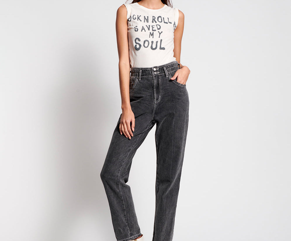 Pioneer Vintage 80S Fit High Waist Denim Jeans - Double Bass