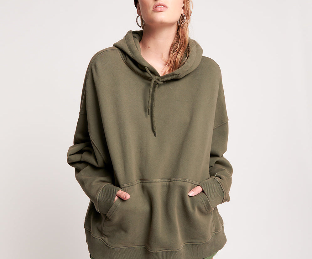 LIGHTNING BOLT KHAKI BATWING HOODY